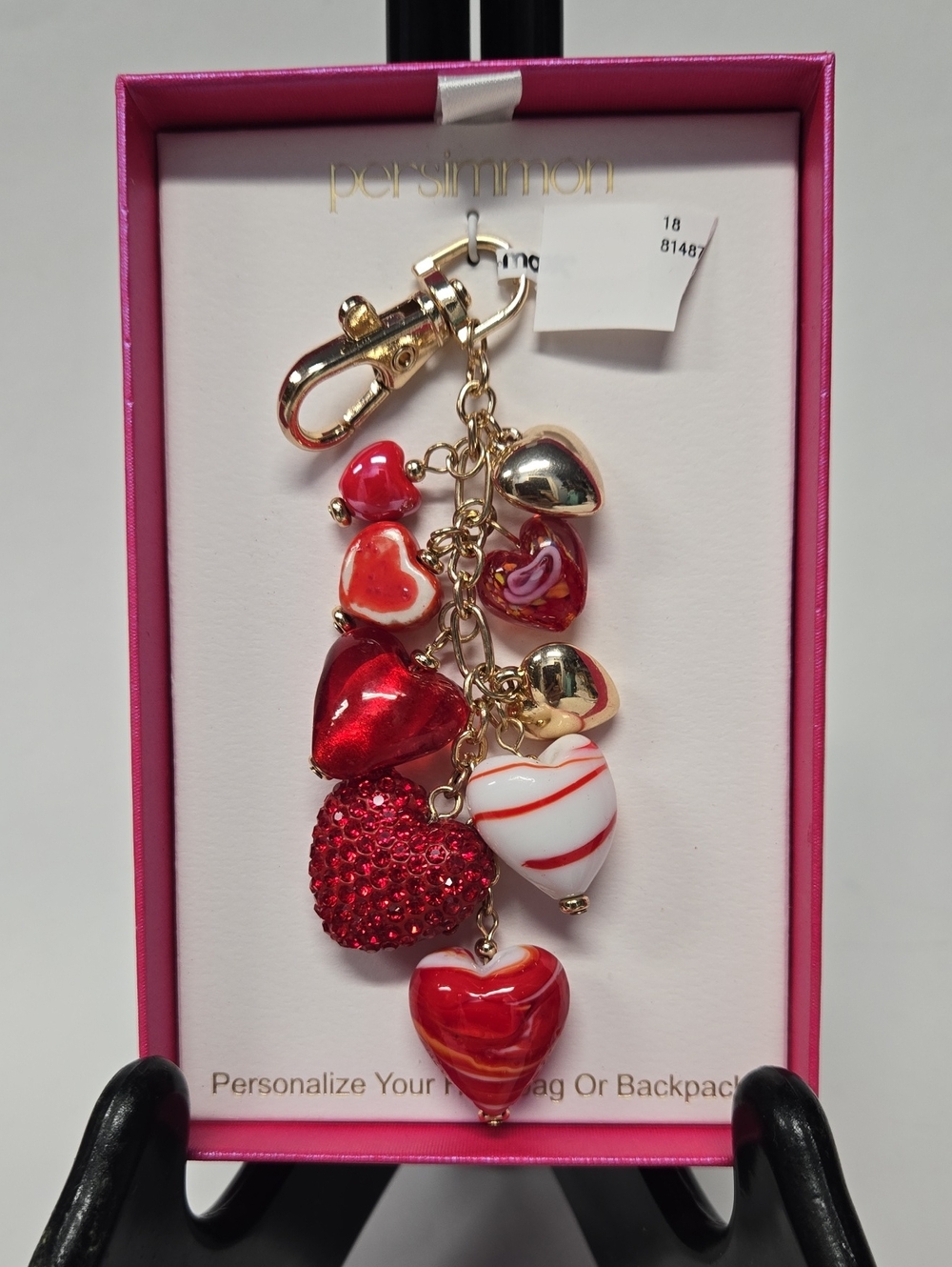 Persimmon "Lots of Love" Bag Charm/Keychain 5" NIB
